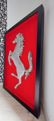Original Ferrari factory Prancing horse framed