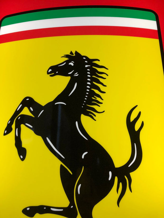 2000's Ferrari official dealer double Very High side illuminated sign