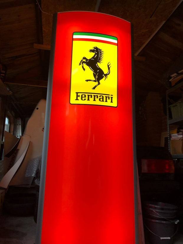 2000's Ferrari official dealer double Very High side illuminated sign