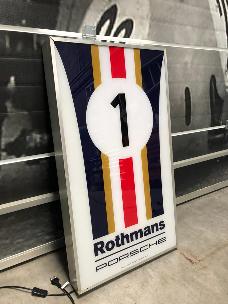 1982 Official dealer Porsche 1 Rothmans illuminated sign