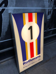 1982 Official dealer Porsche 1 Rothmans illuminated sign