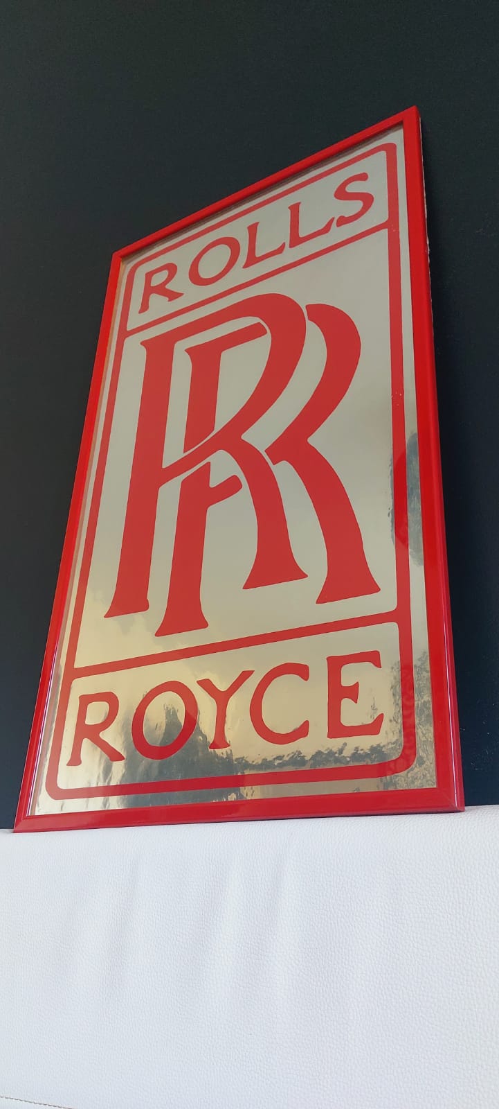 1990s Rolls-Royce metal chromed display plate