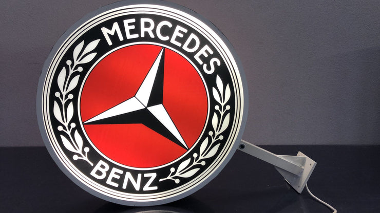1990s Mercedes-Benz dealer double side illuminated sign