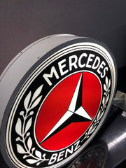 1990s Mercedes-Benz dealer double side illuminated sign