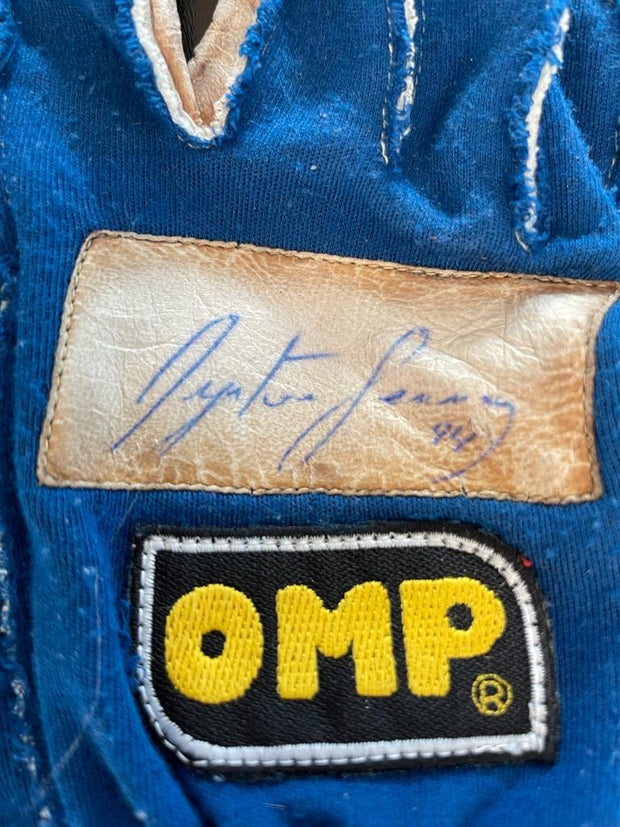 1994 Ayrton Senna OMP race used gloves signed -SOLD-