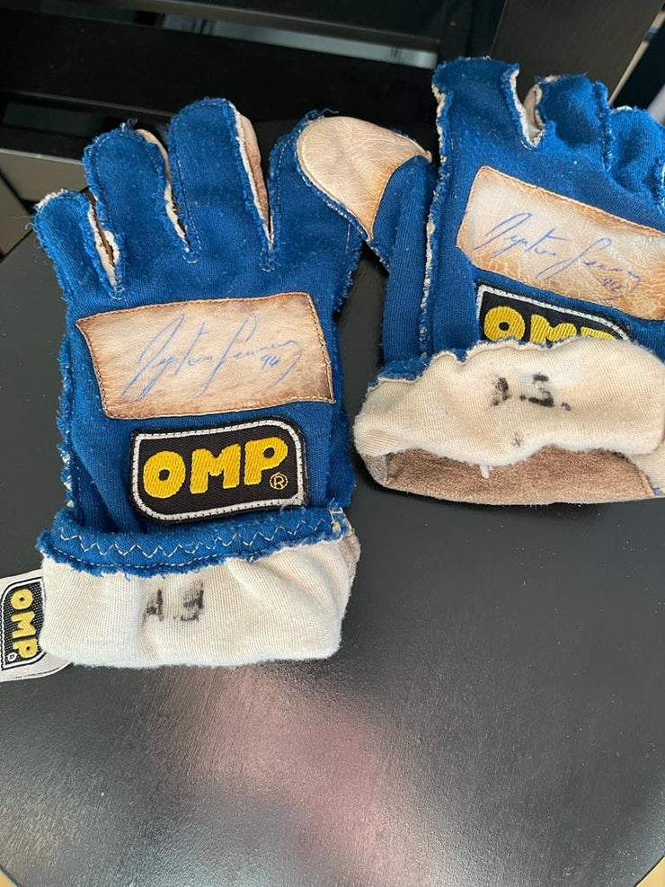 1994 Ayrton Senna OMP race used gloves signed -SOLD-
