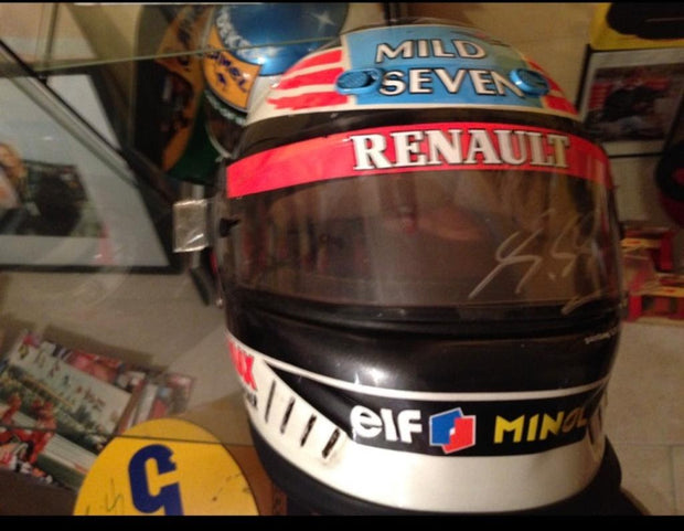 1995 Michael Schumacher Pacific GP race used Bell helmet signed