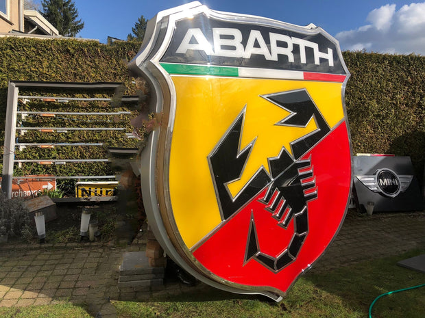 Plaque Métal Enseigne Fiat Abarth, déco garage voiture, décoration Plaque Métal Enseigne Fiat Abarth, déco garage voiture, décoration