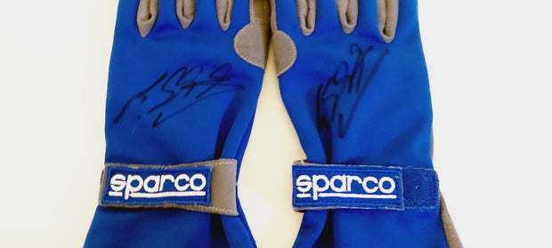 1992 Michael Schumacher Belgium / SPA GP race used Sparco gloves signed