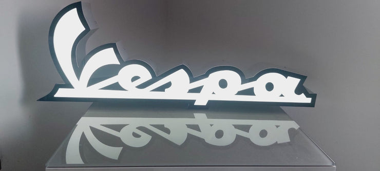 2000s Vespa Piaggio official dealership illuminated sign