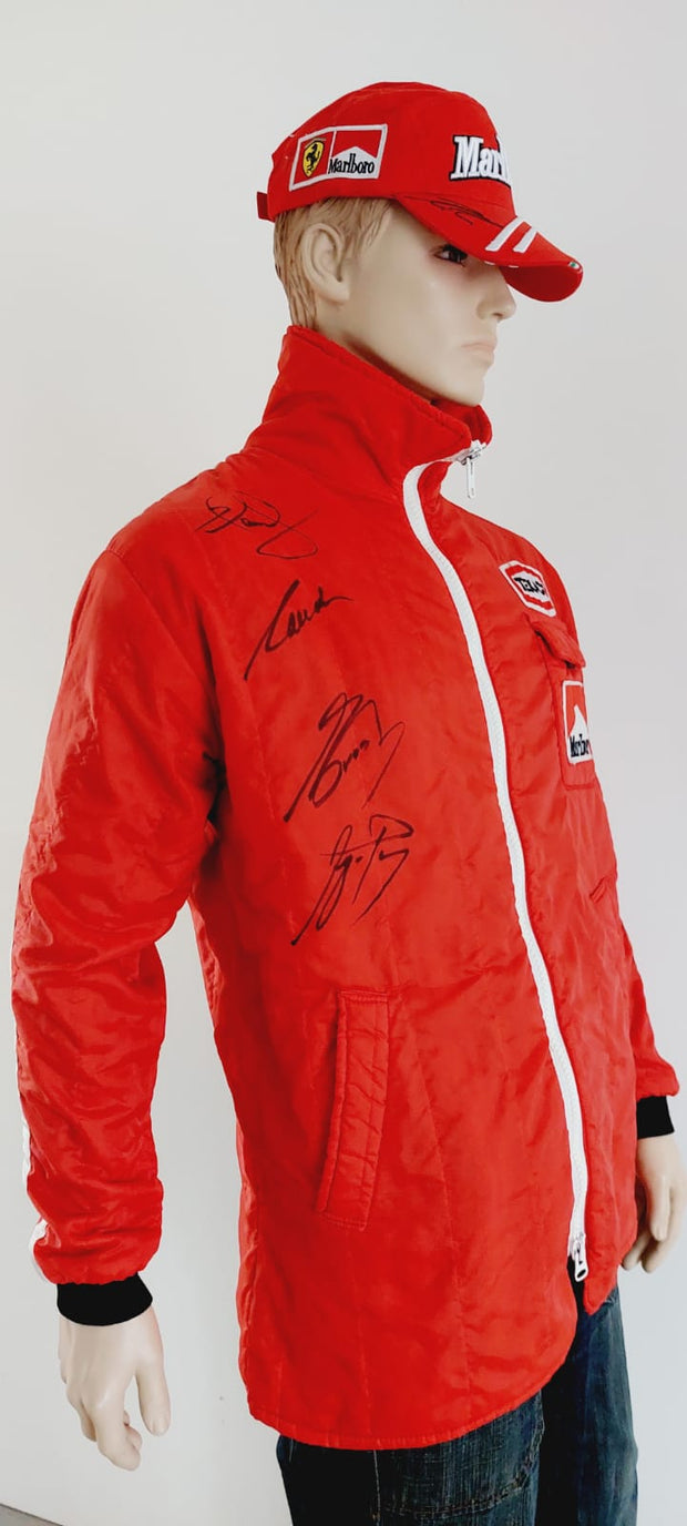 1980's Marlboro Team /  Texaco jacket signed by Senna / Prost / Mansell / Lauda
