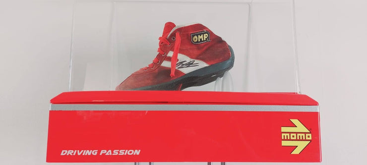 1997 Michael Schumacher OMP test shoes Signed