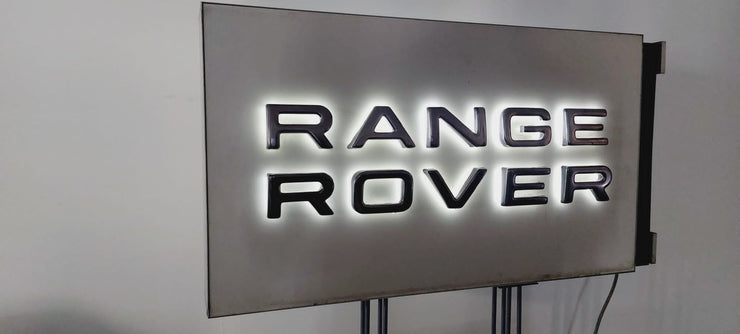 2000s Range Rover official dealership dual illuminated sign