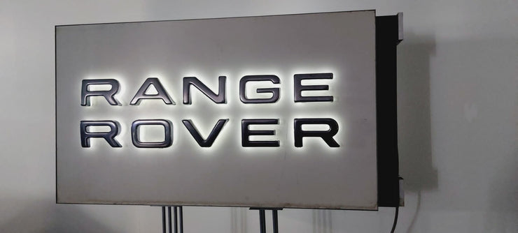 2000s Range Rover official dealership dual illuminated sign