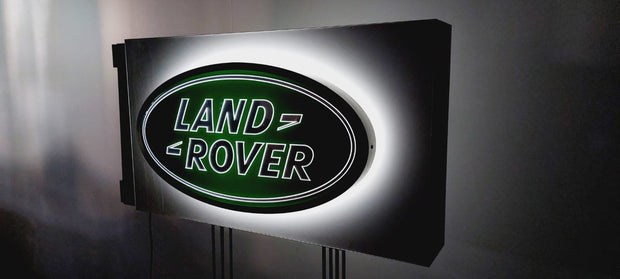 2000s Land Rover official dealership dual illuminated sign