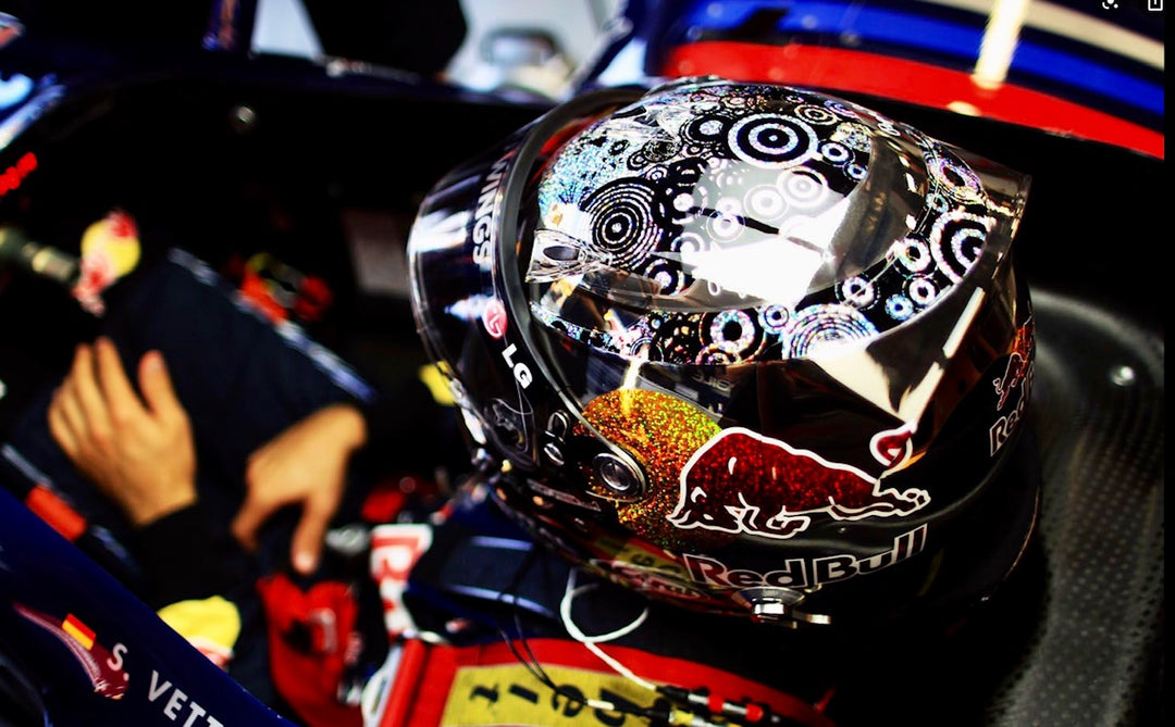 2010 Sebastian Vettel race used helmet Singapore GP – Formula 1