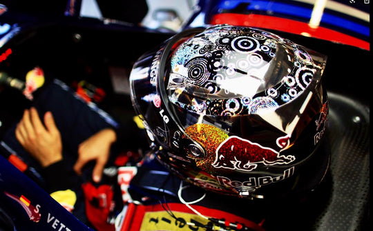 2010 Sebastian Vettel race used helmet Singapore GP – Formula 1