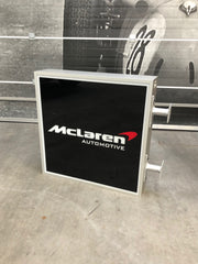 2011 McLaren official dealer double side illuminated sign