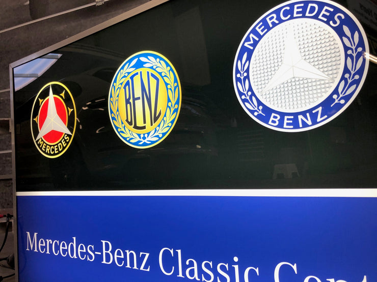 1984 Mercedes-Benz Classic center vintage official dealer double side illuminated sign
