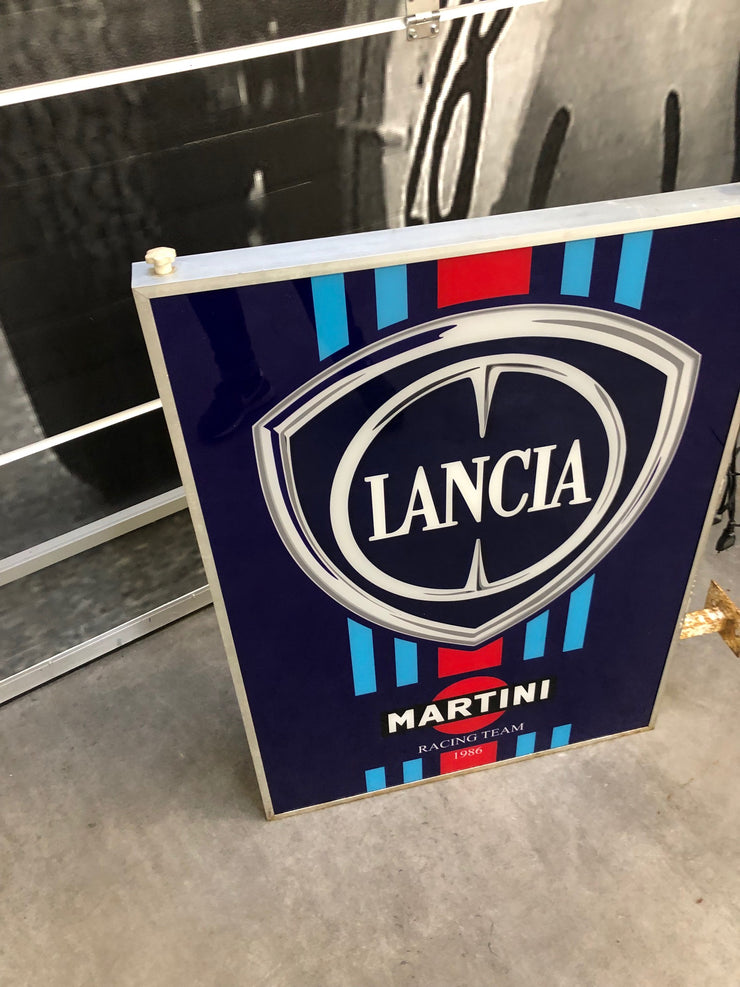 1986 Lancia Martini Racing official dealer illuminated dual side sign