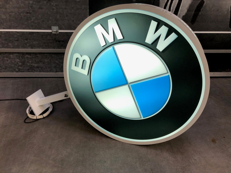 1998 BMW / Alpina official dealership illuminated double side sign