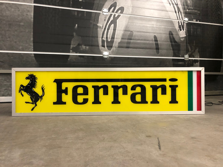 1982 Ferrari official dealer double side illuminated neon sign