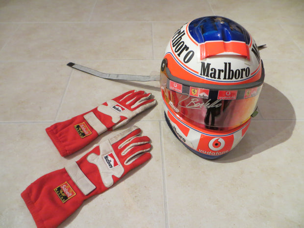 2004 Rubens Barrichello Schuberth race helmet - Formula 1 Memorabilia