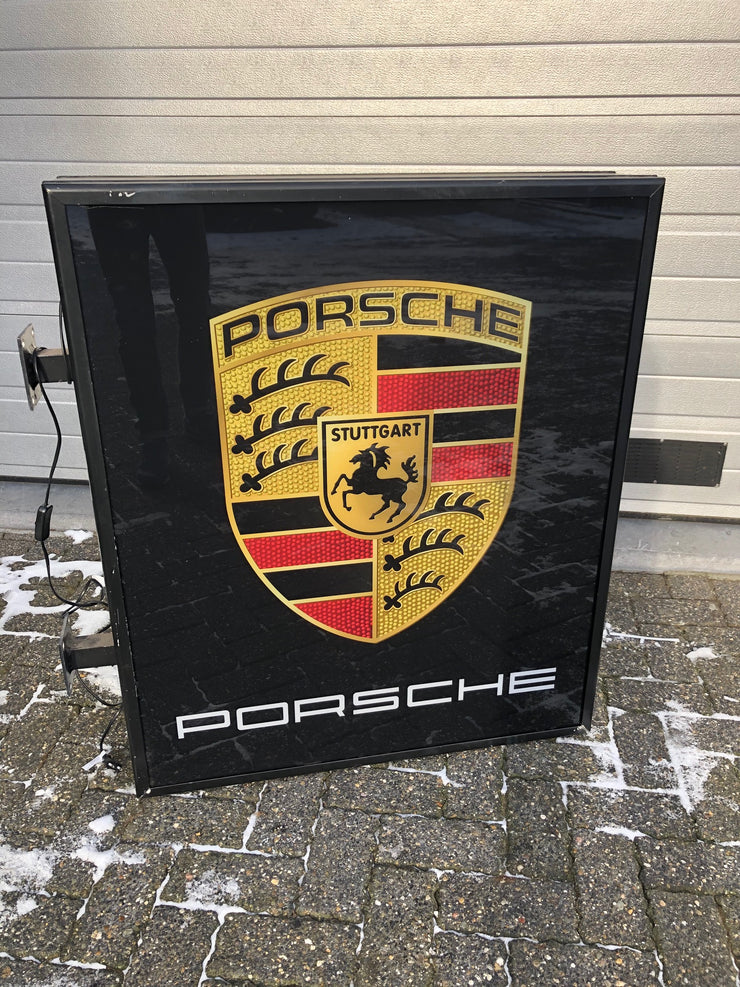 2000s Porsche dealership illuminated sign