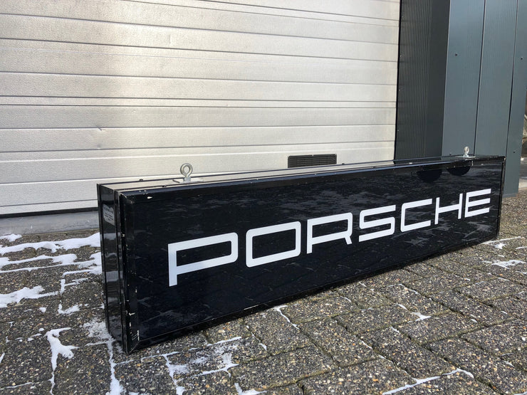 1980s Porsche official dealership illuminated sign