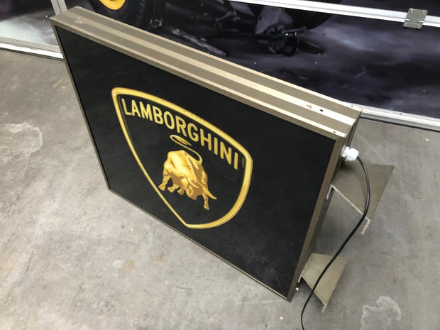 1994 Lamborghini official dealership double side illuminated sign