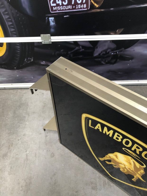 1994 Lamborghini official dealership double side illuminated sign