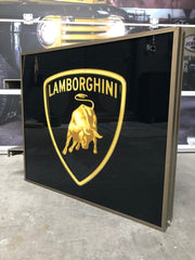 1994 Lamborghini official dealership double side illuminated sign