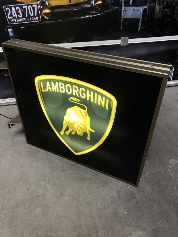 1994 Lamborghini official dealership double side illuminated sign