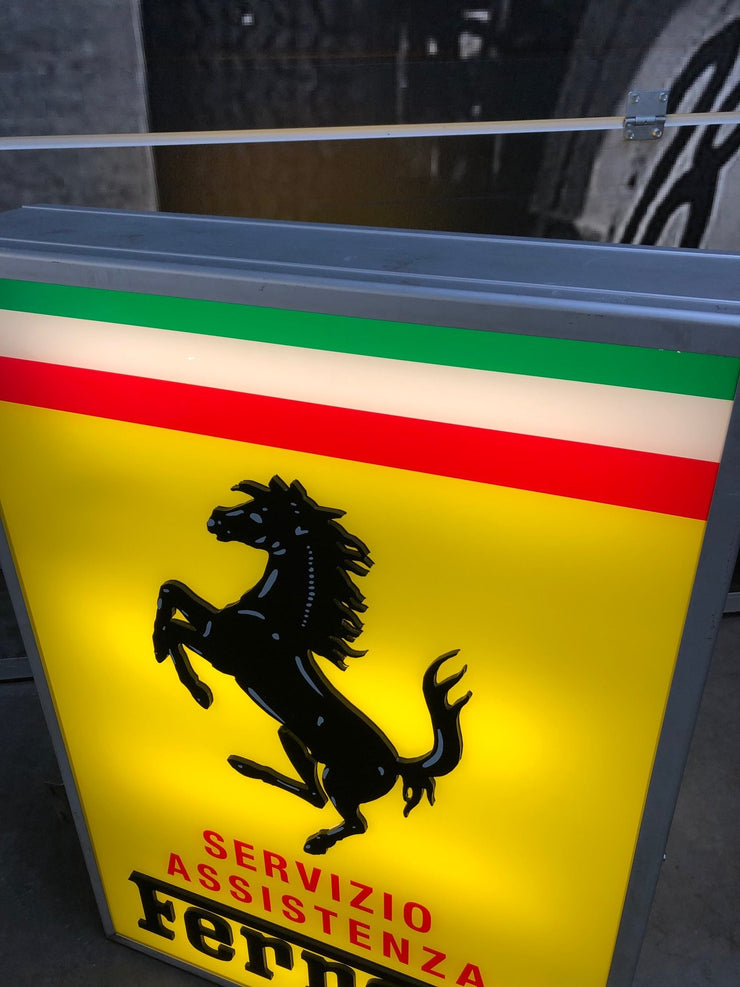 1979 Ferrari official dealer Servizio Assistenza illuminated double side sign