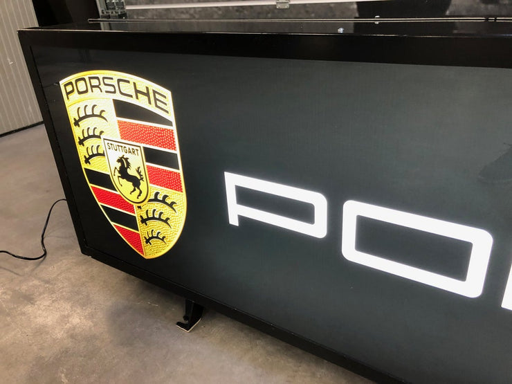 2000 Porsche Racing official dealership illuminated long double side sign