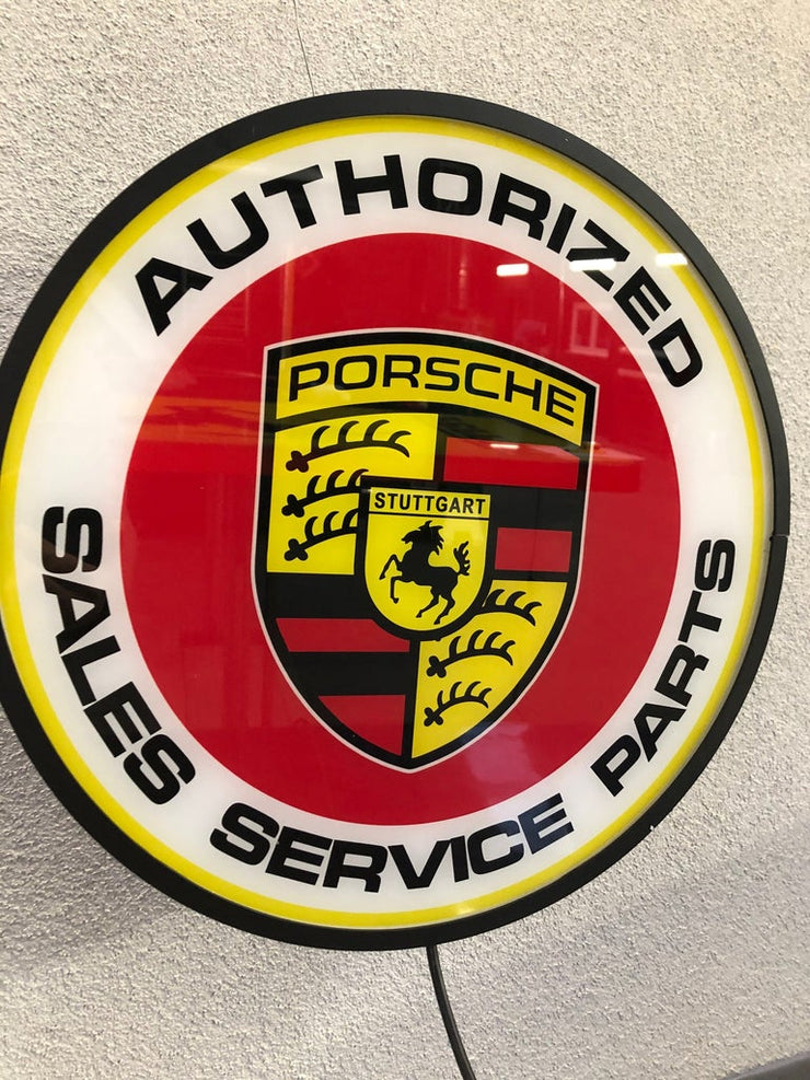 1997 Porsche official Sales Service Sales double side illuminated sign
