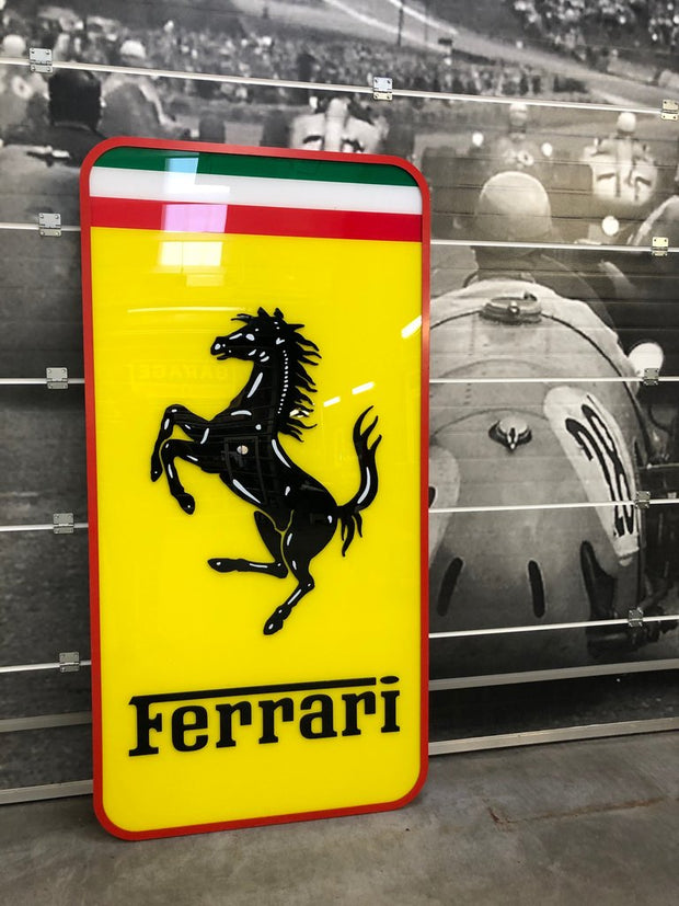 2015 Ferrari XXL official illuminated sign used by Ferrari for 3 auto show
