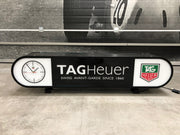 Tag Heuer official dealer illuminated sign with clock