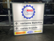 1985 Monza track official illuminated double side sign  -SOLD-