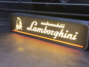 1976 Lamborghini official dealership showroom vintage illuminated sign