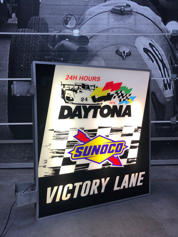 1996 original Daytona Sunoco Victory lane track dual side sign