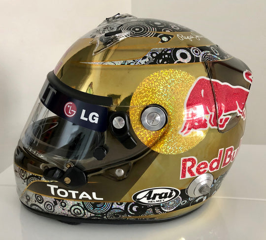 Sebastian Vettel 2010 GP 仕様ミニヘルメット 3点セット 2010 Sebastian Vettel race used helmet Singapore GP – Formula 1