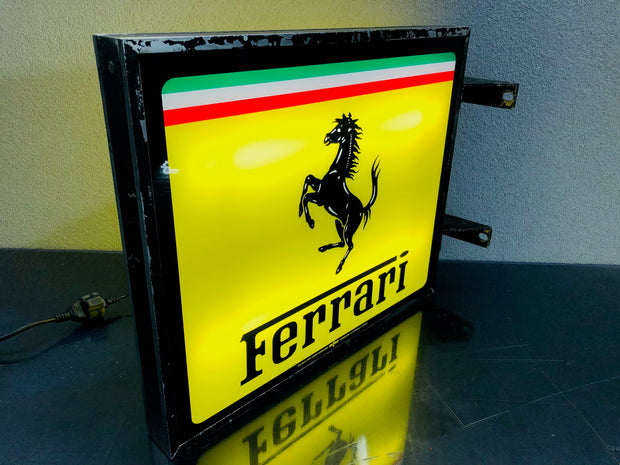 1981 Ferrari SEFAC official dealer double side illuminated neon sign