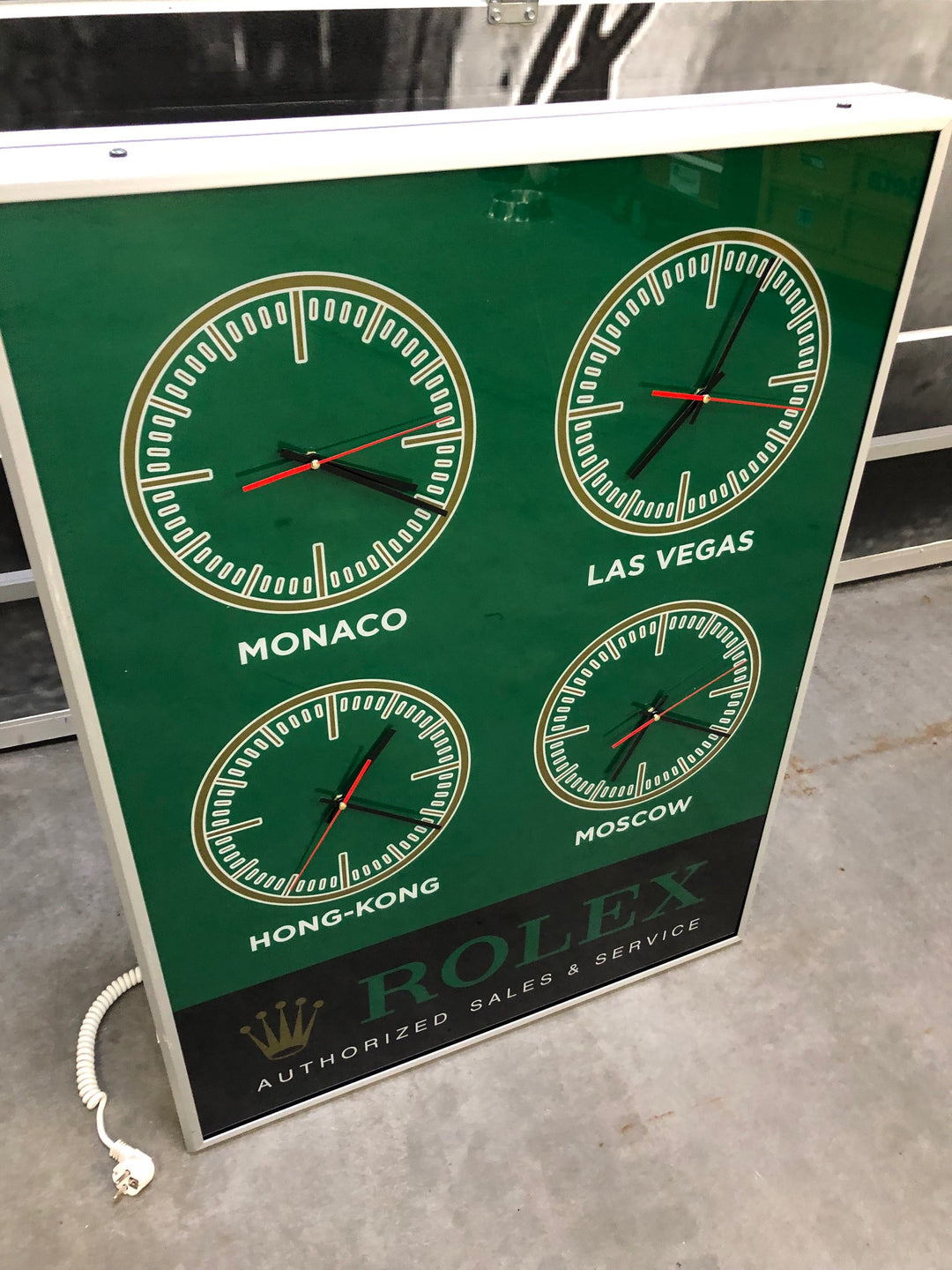 Rolex Hanging Sign ロレックスハンギングサイン看板ディスプレイ Rolex official dealer World Clock illuminated signs