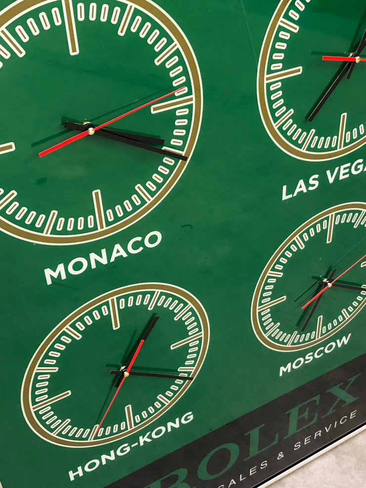 Rolex official dealer World Clock illuminated signs