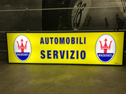 1975 Maserati vintage limited edition official dealership “Maserati Automobili Servizio” illuminated sign