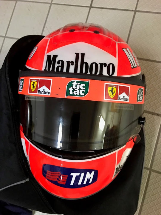 2001 Michael Schumacher QF1 Schuberth helmet signed - Sold