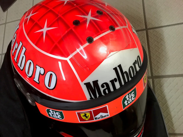 2001 Michael Schumacher QF1 Schuberth helmet signed - Sold - - Formula 1 Memorabilia