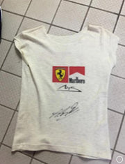 2002 Michael Schumacher worn and signed Ferrari  shirt - Formula 1 Memorabilia