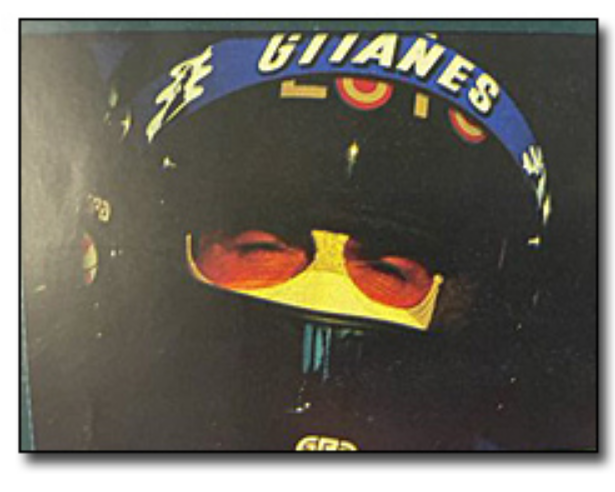 1986 Jacques Laffite race used GPA helmet signed